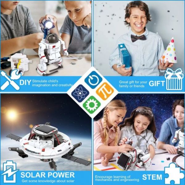 Kit Robot Solare Educativo 6 in 1 di STEM un bel regalo per i bambini