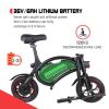 Bicicletta elettrica nera pieghevole facile con batteria ad alta capacità