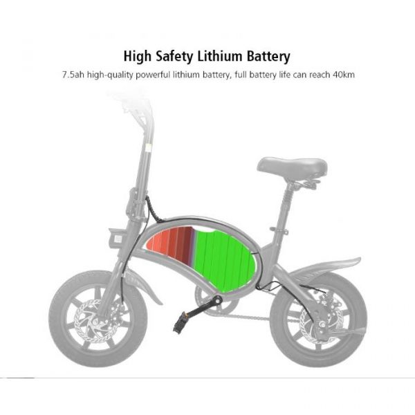 bici elettrica con potenti fari collegata da smart APP