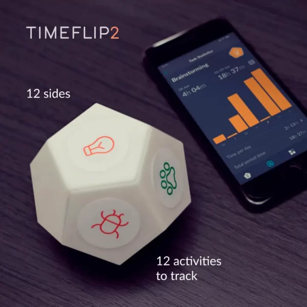 timeflip2 smart time tracker interattivo con molte attività da tenere traccia