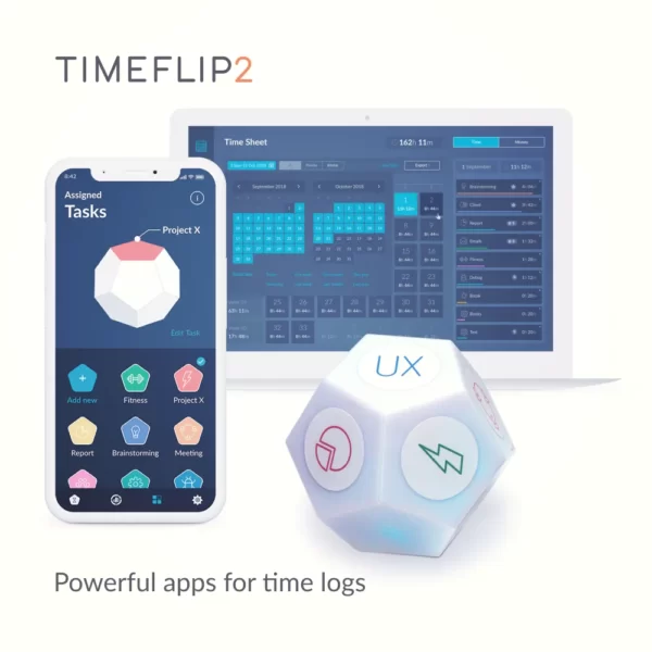 timeflip2 time tracker interattivo connesso con un'app