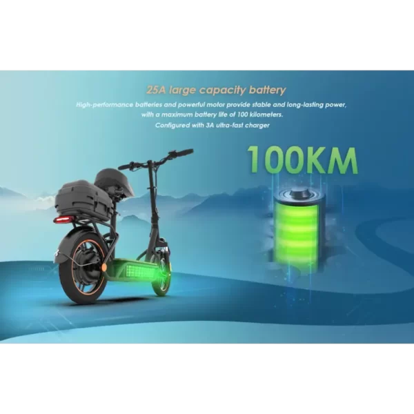 scooter elettrico con batteria ad alta capacità