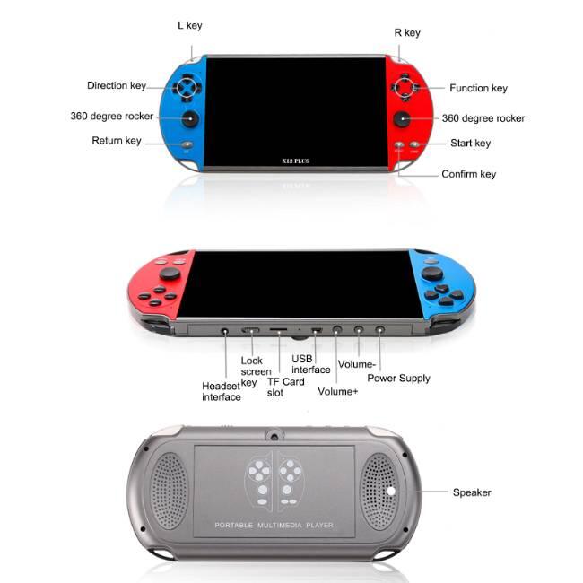 Console di gioco portatile, Console di videogiochi portatile con schermo IPS da 3,5 pollici e batteria ricaricabile USB, 400 giochi classici