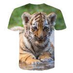 T-shirt Casual Stampata in 3D (Animali) - immagine 9