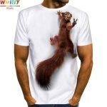 T-shirt Casual Stampata in 3D (Animali) - immagine 7