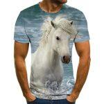 T-shirt Casual Stampata in 3D (Animali) - immagine 5