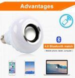 Meel 12W RGB Dimmable Lampada Musicale Intelligente con Telecomando - immagine 2