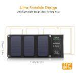 Floureon Pannello Solare Pieghevole con 3 Porte USB - immagine 11