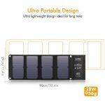 Floureon Pannello Solare Pieghevole con 3 Porte USB - immagine 12