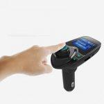 Gakaki Trasmettitore e Ricevitore per Auto a mano Libera con Doppio Caricatore USB e Lettore MP3