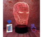 Iron Man - Lámpara holográfica con iluminación óptica 3D