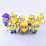 Mini LED 3D Minions con il suo portachiavi - immagine 3