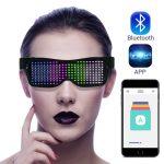Occhiali a LED Bluetooth controllati tramite telefono