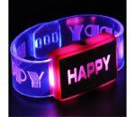 Light - Up Led Bracelet with Blinking Letters - Happy