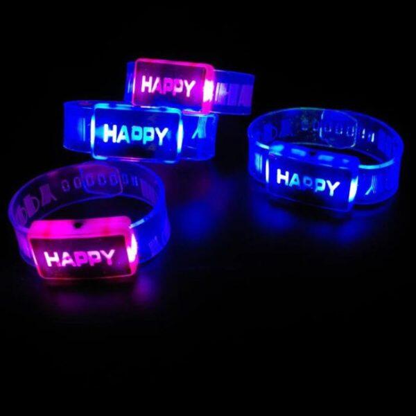 Bracciale luminoso con lettere luminose