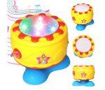 Tamburo Musicale con Luce per Bambini con Rotazione a 360°