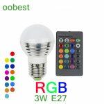 Oobest E27 (3W) RGB Lampada Musicale Intelligente con Telecomando a 24 Tasti