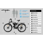 PHILODO H8 Bicicletta Elettrica con Doppio Motore da 2.000 Watt e Pneumatici Larghi - immagine 8