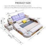 Letto da Massaggio Multifunzione Intelligente con Altoparlanti Bluetooth e Scrivania - immagine 9