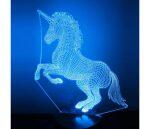 Unicorno - Lámpara holográfica con iluminación óptica 3D