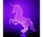 Unicorno - Lámpara holográfica con iluminación óptica 3D - immagine 2