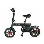 Bicicletta elettrica nera pieghevole facile