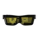 Led Bluetooth Glasses connected with smartphones yellow