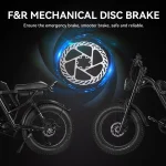 Z8 Bici da Neve Elettrica con Pneumatici Larghi e Motore da 500 Watt - immagine 7