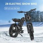 Z8 Bici da Neve Elettrica con Pneumatici Larghi e Motore da 500 Watt - immagine 5