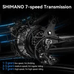 Z8 Bici da Neve Elettrica con Pneumatici Larghi e Motore da 500 Watt - immagine 13