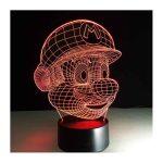 Super Mario - Lampada olografica con illuminazione ottica 3D