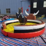 rodeo with inflatable base for safety