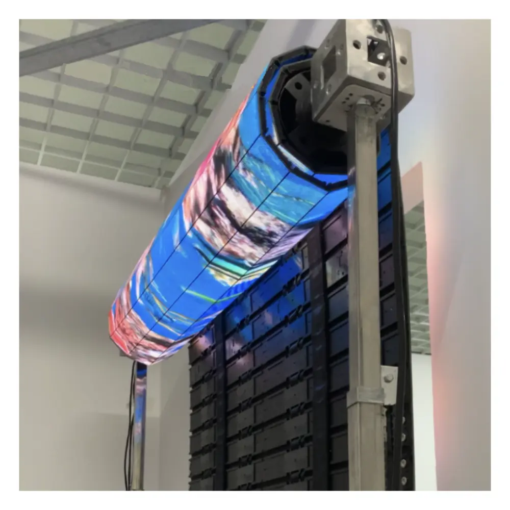 Interactive Rolling Folding LED Display_Flexible installation concert visual system