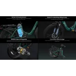 Bicicletta elettrica con batteria al litio da 48 V