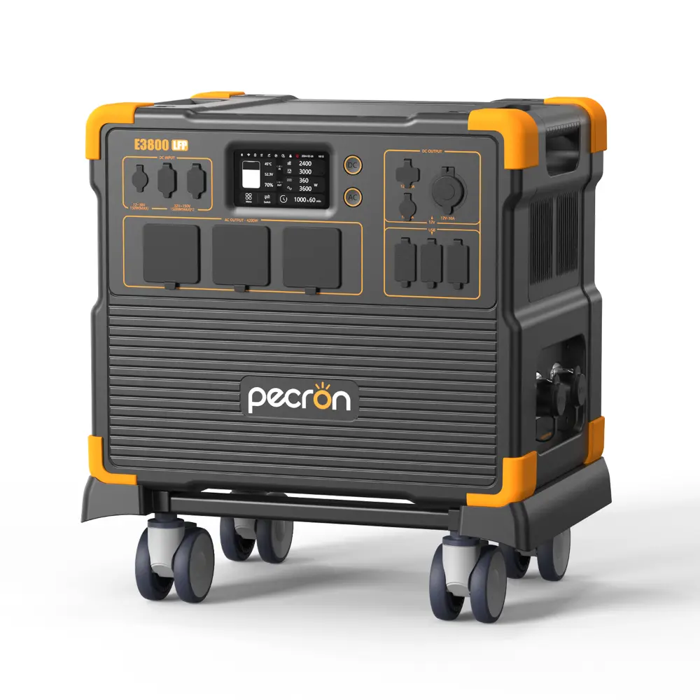 Pecron 3800 Portable Power Station - Side View PECRON E3800LFP Centrale Elettrica Portatile Espandibile da 3800 W (3840 Wh) - immagine 1